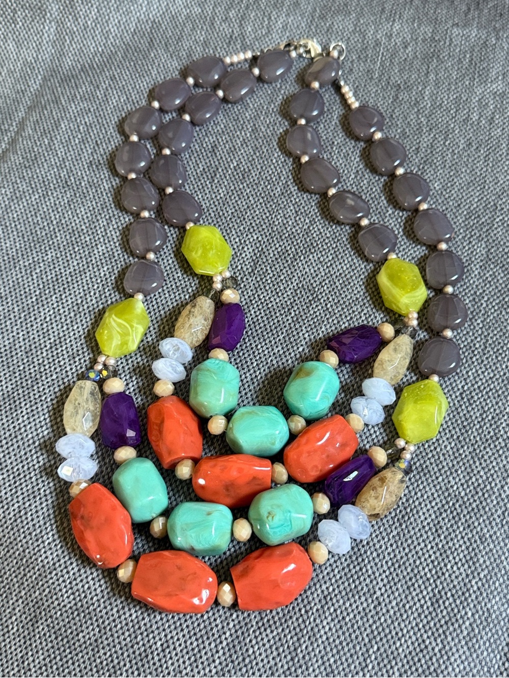 Premier Designs Multi-Strand Statement Necklace Eclectic Chunky Beads